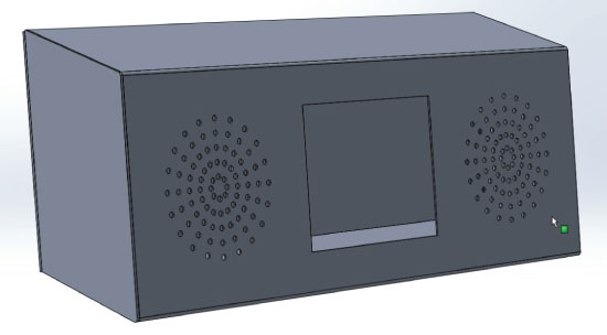 Arduino触摸屏音乐播放器和闹钟盒SolidWorks型号