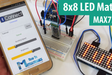 8×8 LED Matrix MAX7219教程与滚动文本和Android控制通过蓝牙
