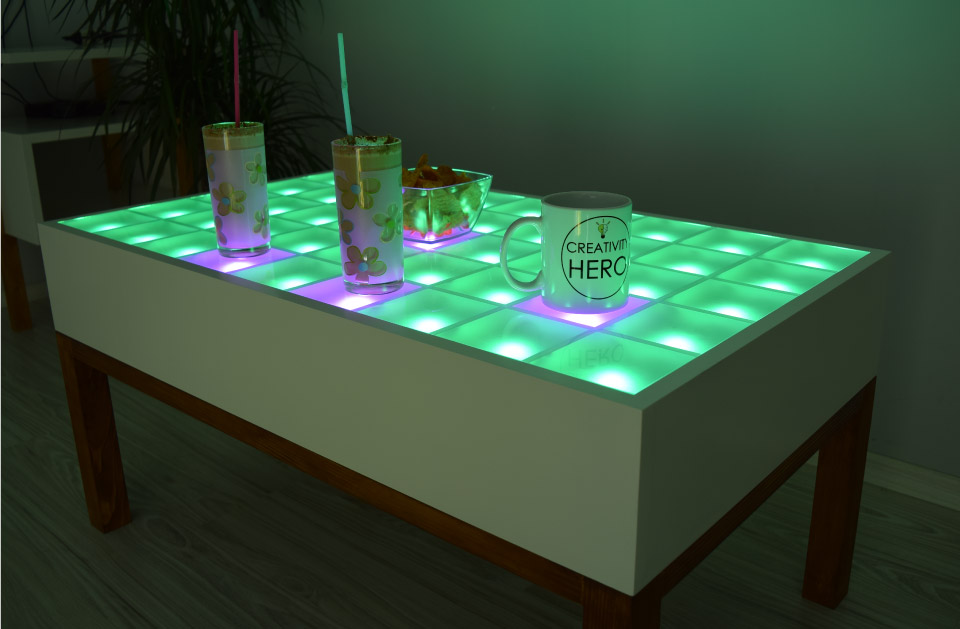 创造力英雄互动式LED咖啡桌