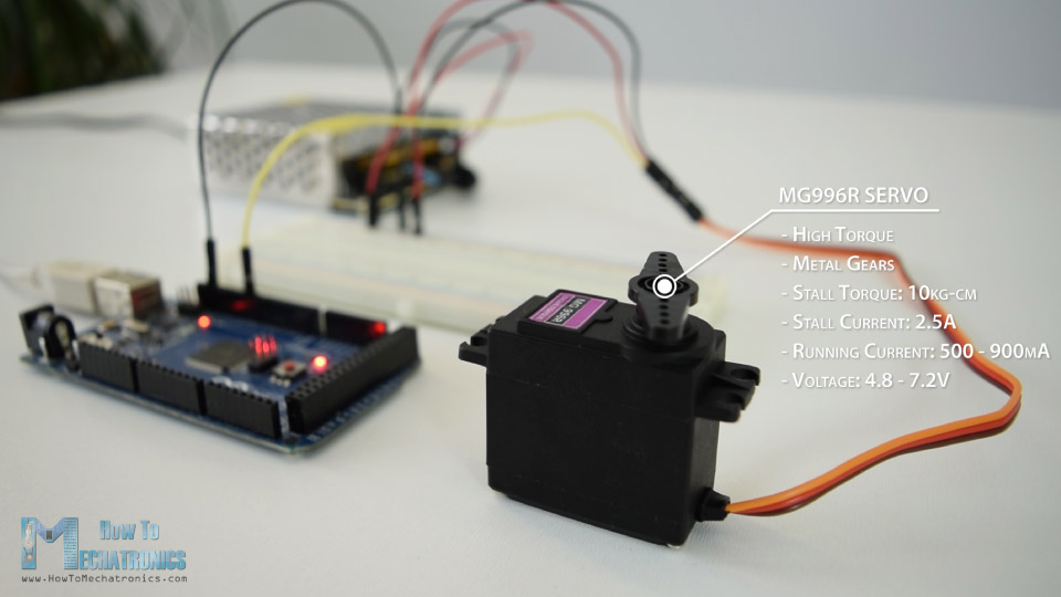 Arduino伺服电机控制MG996R
