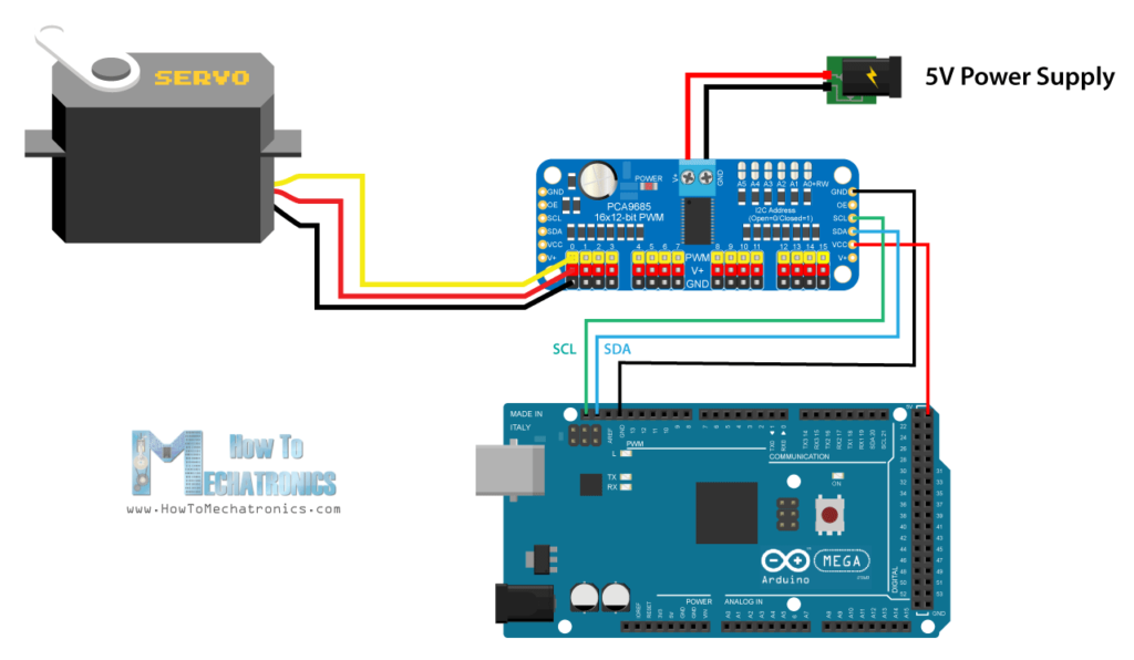 Arduino和PCA9685电路原理图