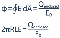 24.电通量和高斯定律-圆柱对称-电荷线引起的电场公式