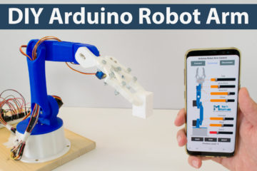 DIY Arduino机器人手臂，智能手机控制