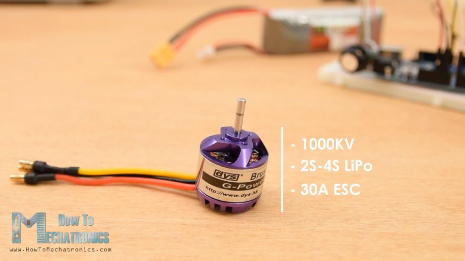 无刷直流电机规格- 1000KV 2S 3S 4S Lipo电池30A ESC
